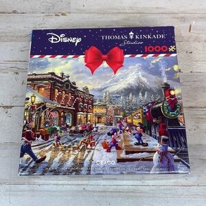 Disney Thomas Kinkade Mickey And Minnie Candy Cane Express 1000 pc Puzzle Ceaco